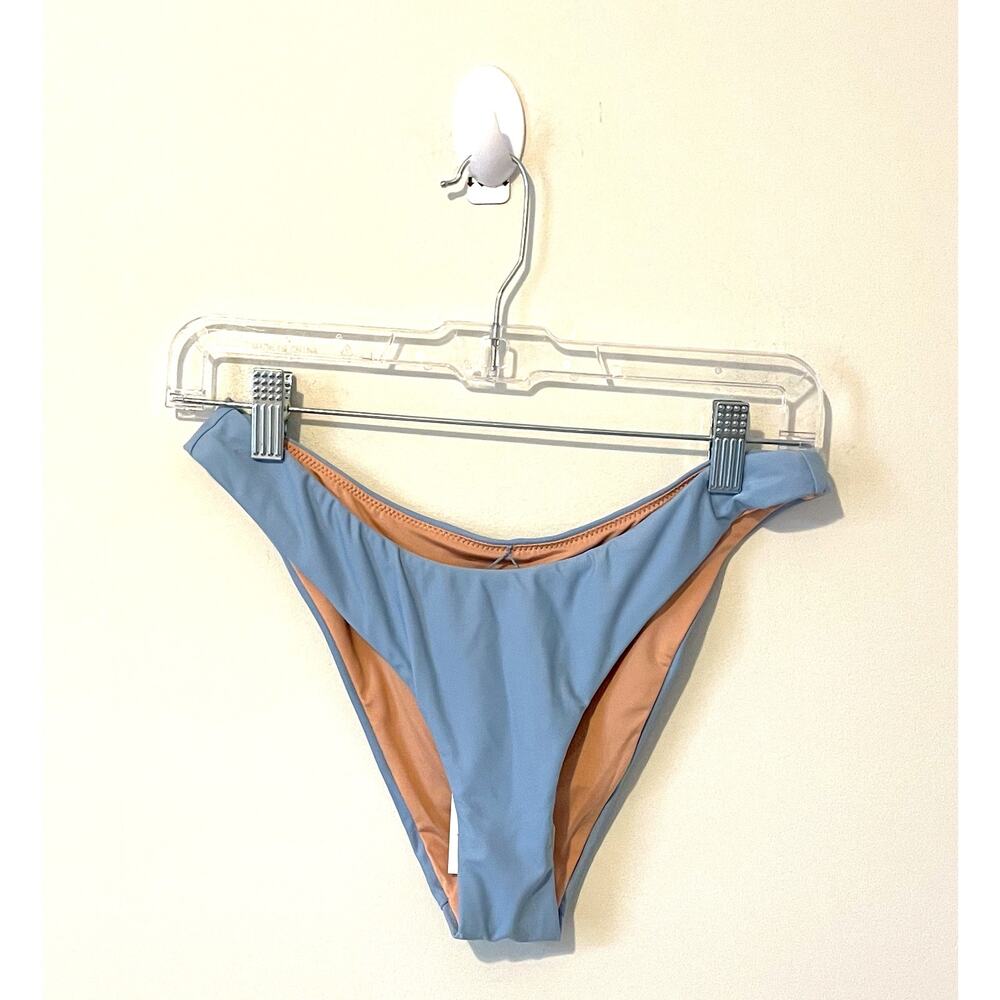 J. Crew High Leg Swim Bikini Bottom Light Blue Size Small NEW